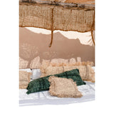 La Housse de Coussin Raphia Rectangulaire - Naturel - 35x100