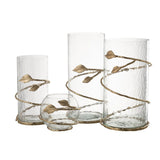 Vase Échelle de Lame J-Line sur une table en bois, ambiance chaleureuse