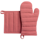 Lot Gant de cuisine/Manique recyclé Jona Bois de rose 15 x 30