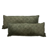Coussin Velours Violetta forêt foncée 80x30