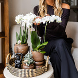 Maison Colibri | Bol décoratif - Plateau tressé noir Ø30cm