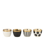 Tasses J-Line en céramique multicolore, ensemble de 4