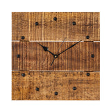HOLZHR Mur Horloge 30x30cm salon en bois Square en silence en bois de mangue massif