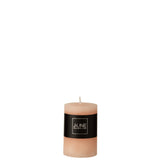 Bougie cylindrique rose J-Line, design épuré et élégant, idéale pour une ambiance chaleureuse.