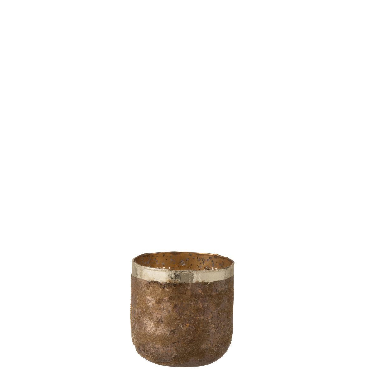 Bougeoir J-Line en verre rose, ambiance salon moderne