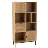 Armoire J-Line en MDF et métal noir, vue avant