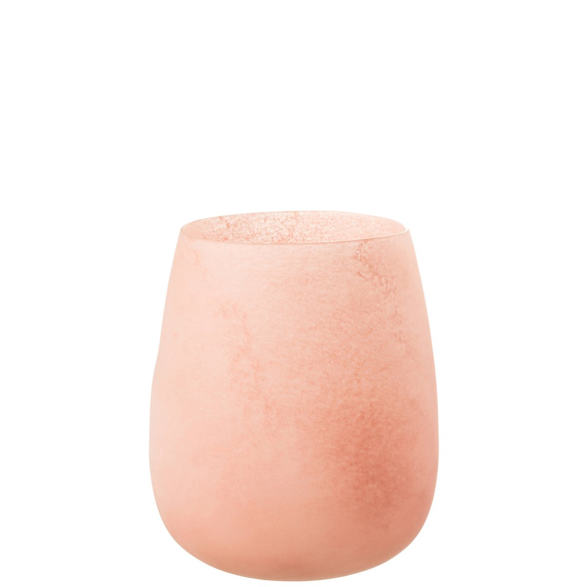 Vase J-Line Frosted en verre rose, élégant et moderne
