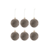 Boule de Noël J-Line en velours gris, vue de face