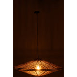 Détail de la lampe Ovni J-Line, matériaux en fer et jute naturel