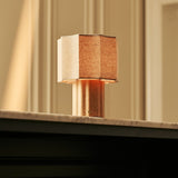Lampe de table rechargeable Eloïsa marron clair