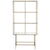Étagère J-Line 3 niveaux - métal/verre - or