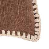 La Housse de Coussin Espresso Edge - Marron Blanc