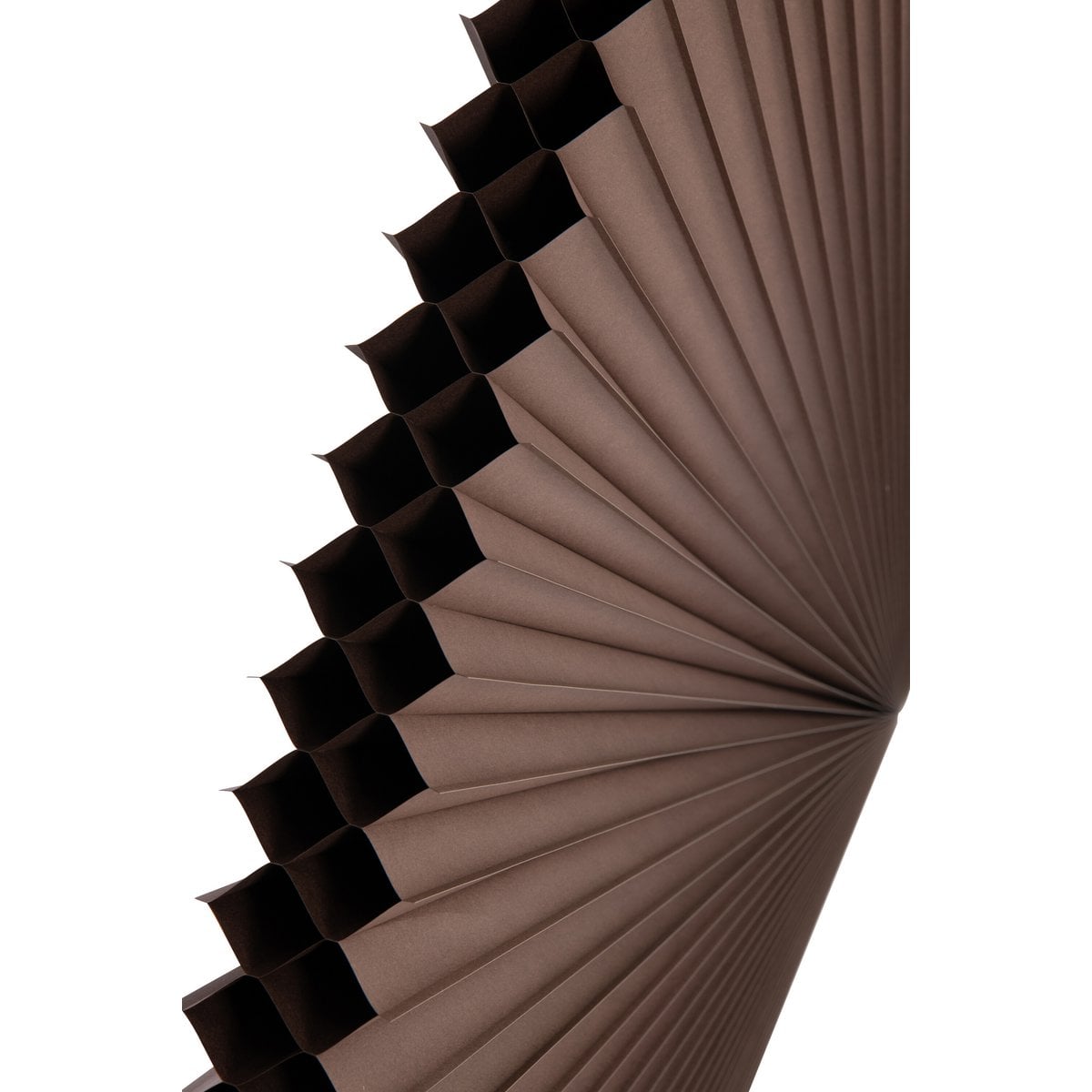 Paravent pliable J-Line en papier marron, vue de face