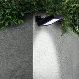 2 Set LED LED SOLAR EXTÉRIEUR LAMPE MURS "PEPE", pour l'extérieur, lampe murale - Plastique en noir, avec LED intégrée - Lumières murales à l'extérieur