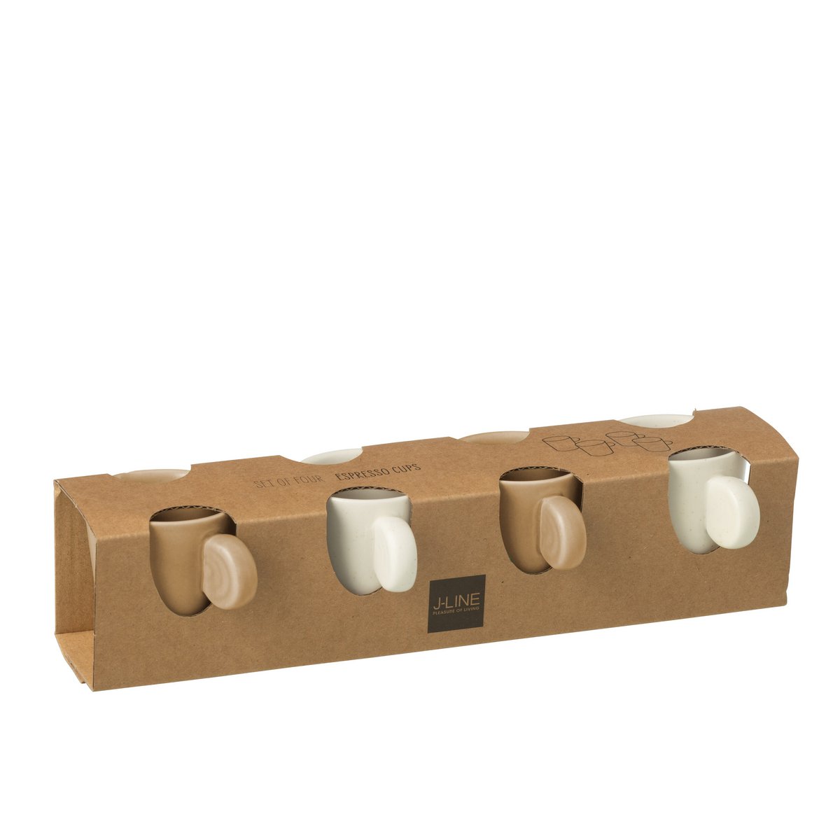 Vue latérale de la boîte J-Line en céramique blanche