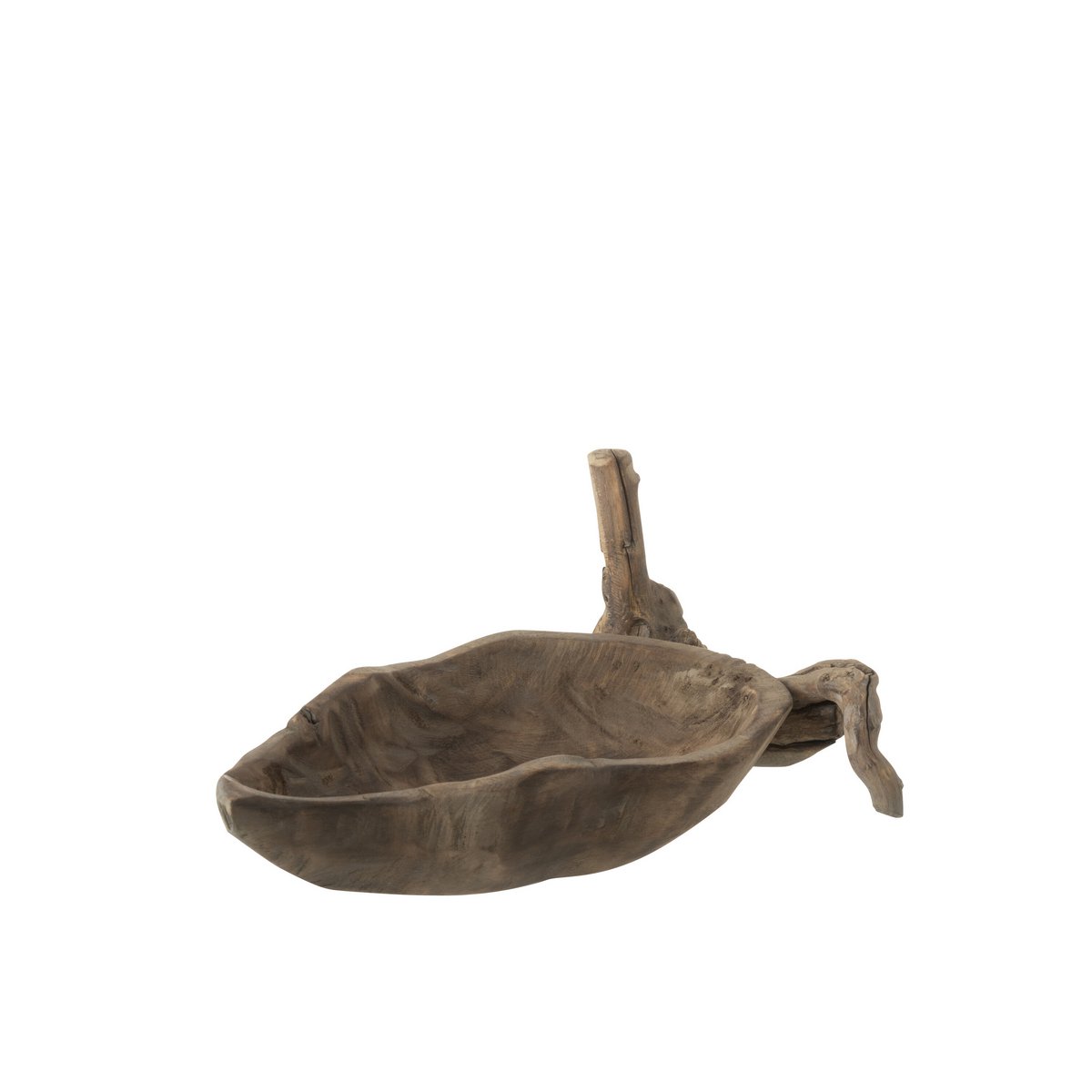 Bol en bois naturel J-Line, design scandinave élégant avec finition marron