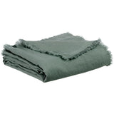 Plaid Zeff Nomade Thym - vue avant avec texture en lin