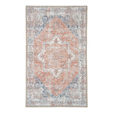 Paillasson Havana bleu et orange en polyester chenille, dimensions 50x80 cm