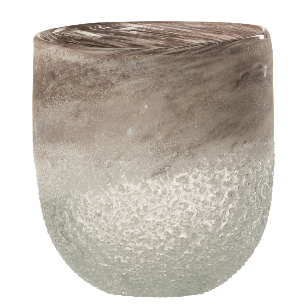 Lanterne J-Line Scavo en verre gris vue de face