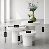 Table d'appoint Lux Blanc cassé