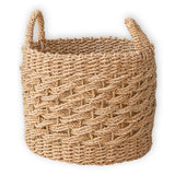 Grand panier à linge panier de rangement rond panier décoratif tissé en fibres naturelles MASILA (2 tailles)