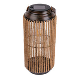 LED SOLAIRE LED "KORBINIAN" pour le jardin et la terrasse, lampe décorative en métal avec tension de jute dans la nature, LED lampe solaire fermement installée pour l'extérieur 29 x 13 cm