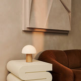 Lampe de table sans fil élégante Mia marron clair
