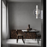 Lampe murale LED "Nova" Chrome en métal et verre de fumée, avec LED intégrée, 31,3 cm de haut