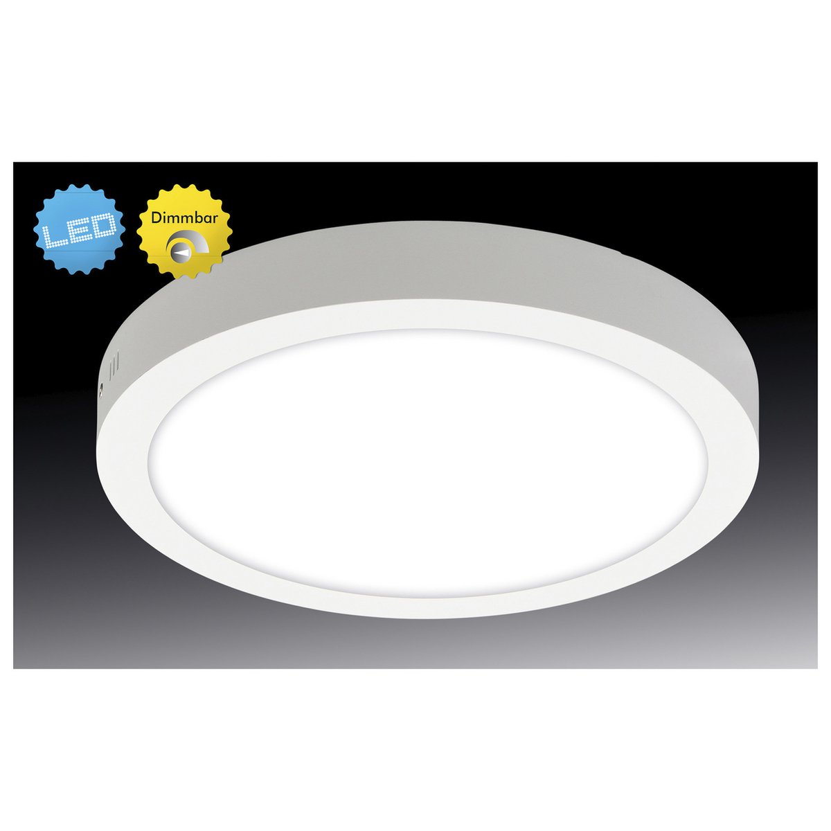 Panneau LED Dimmable Dimplex - Vue de face avec éclairage blanc chaud