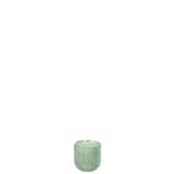 Bougeoir J-Line Fore en verre vert - mise en scène décorative