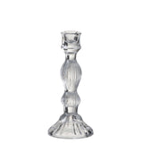 Bougeoir Sphère J-Line en verre transparent, vue de face