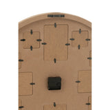 Détail de l'horloge murale J-Line en bois, finition moderne