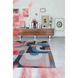 Tapis Eco - Bleu Camel - Tapis marron et bleu