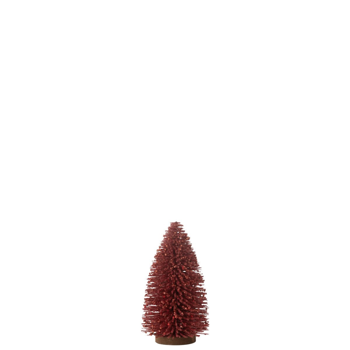 Sapin de Noël rouge J-Line avec décorations élégantes