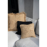 La Housse de Coussin Raffia Flores Carrée - Naturel - 40x40