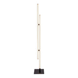 Lampadaire LED "Onda" H: 130 cm, lampadaire, le métal et le plastique en noir, LED intégrée, l'éclairage pour le salon, la salle à manger ou le bureau