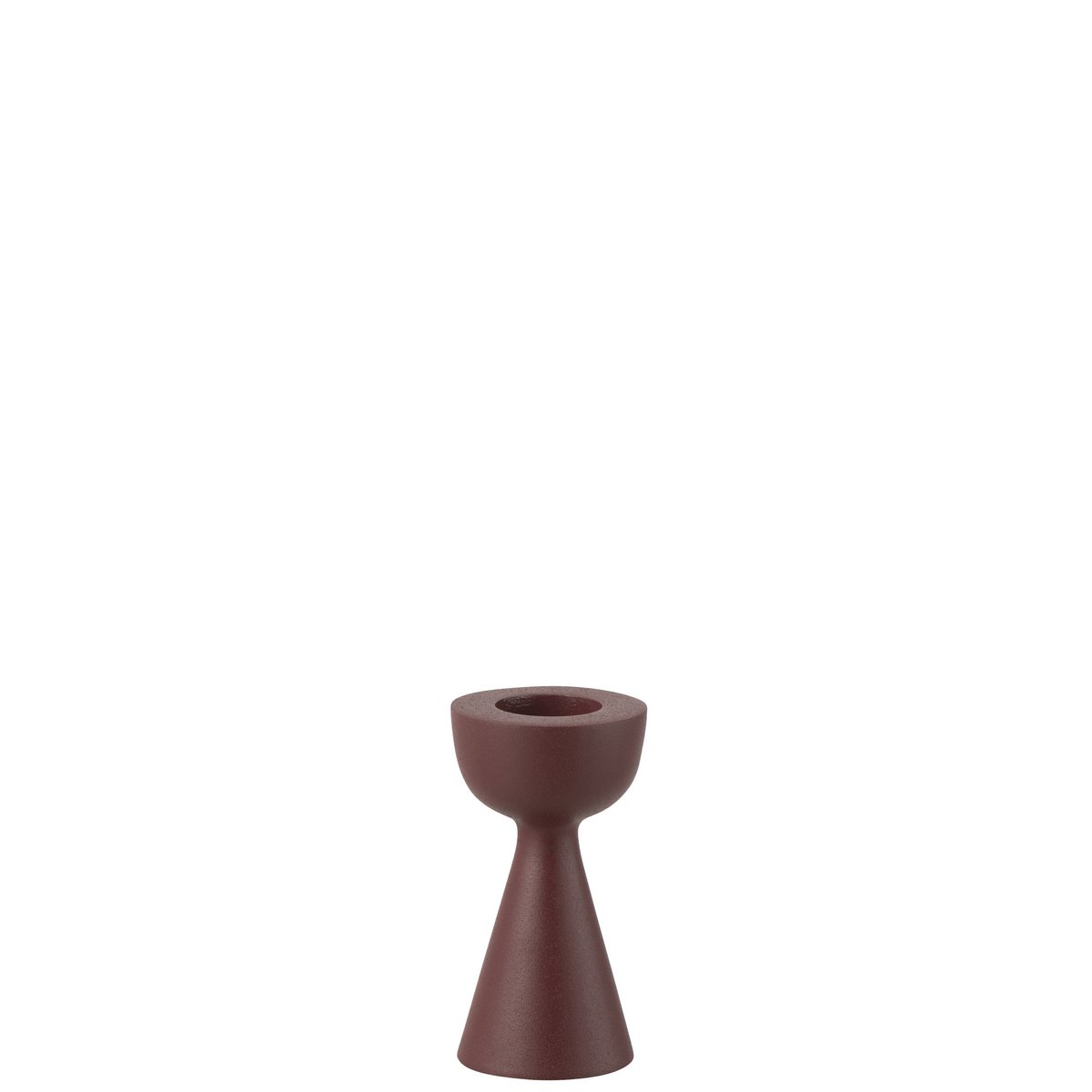Bougeoir cône J-Line en aluminium marron, design moderne et élégant