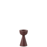 Bougeoir cône J-Line en aluminium marron, design moderne et élégant