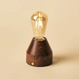 Lampe de table rechargeable en noyer Zavi
