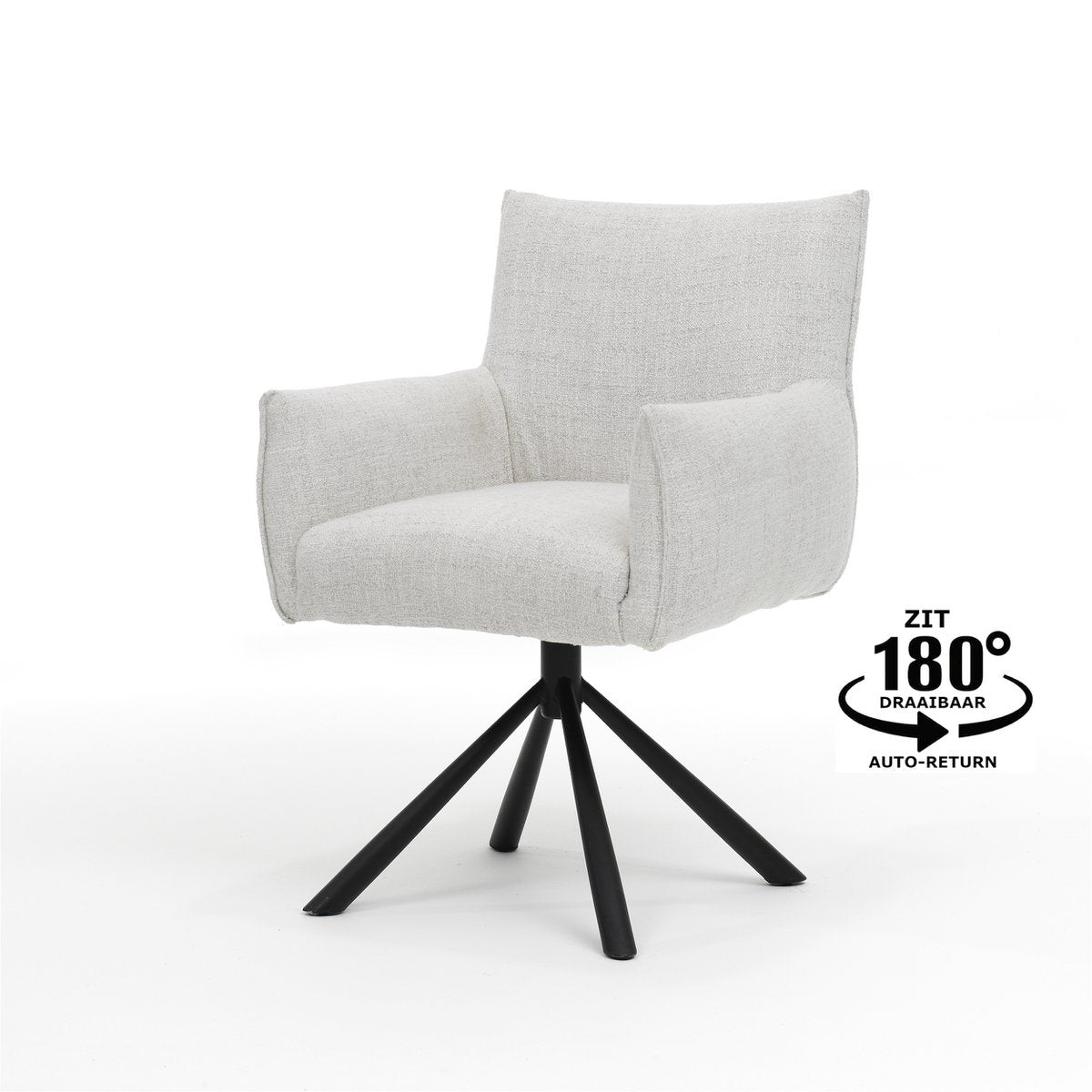 Fauteuil Focus en tissu Oasis Shell couleur Turning Pudding Black, design élégant et contemporain.