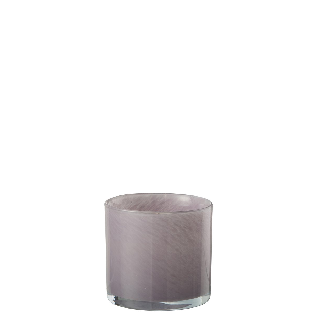 Photophore J-Line Jade en verre violet clair, vue de face
