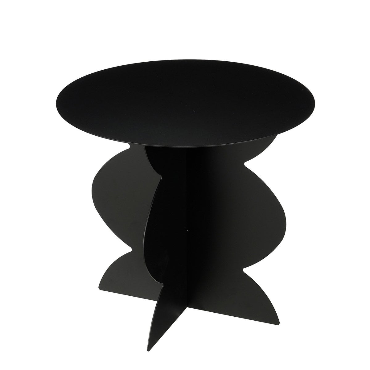 Table d'appoint Rafi Noir - détail du matériau en fer