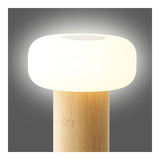 Stafford Lampe de table, bambou/métal/PE, rechargeable, naturel, blanc
