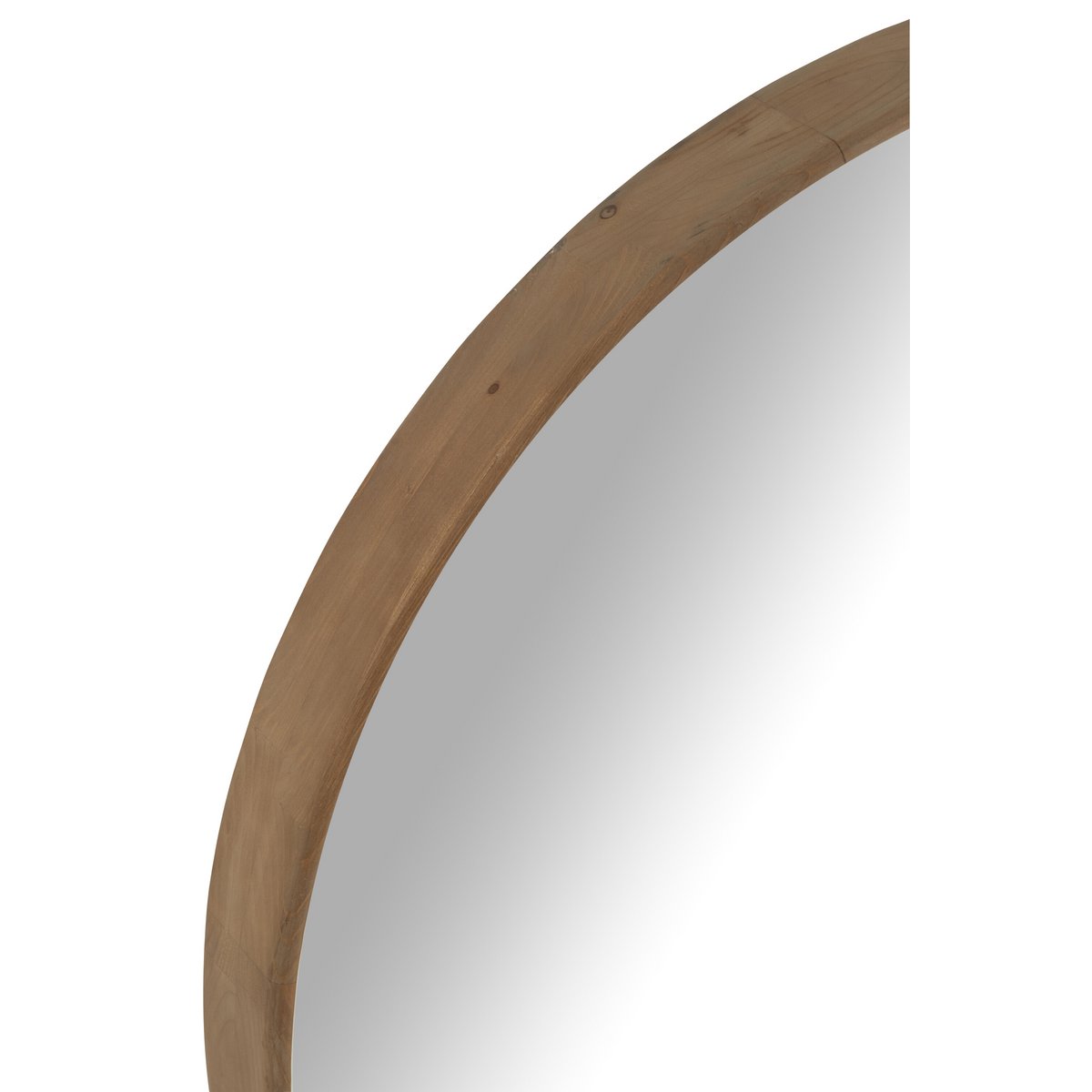 Miroir mural J-Line en bois beige clair, vue de face