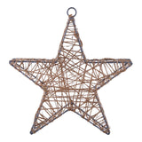 2 décoration de Noël à LED "Star en métal" Ø 25 cm-christmas décorations en métal et textile de nature, avec des LED fermement intégrés