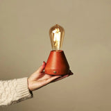 Lampe de table rechargeable marron châtaignier Zavi