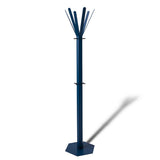 Gorillz Molto - Industriel - Porte-manteau sur pied - 14 patères - Bleu - Copie en métal