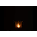 Détail du verre transparent du support T-Light Sally