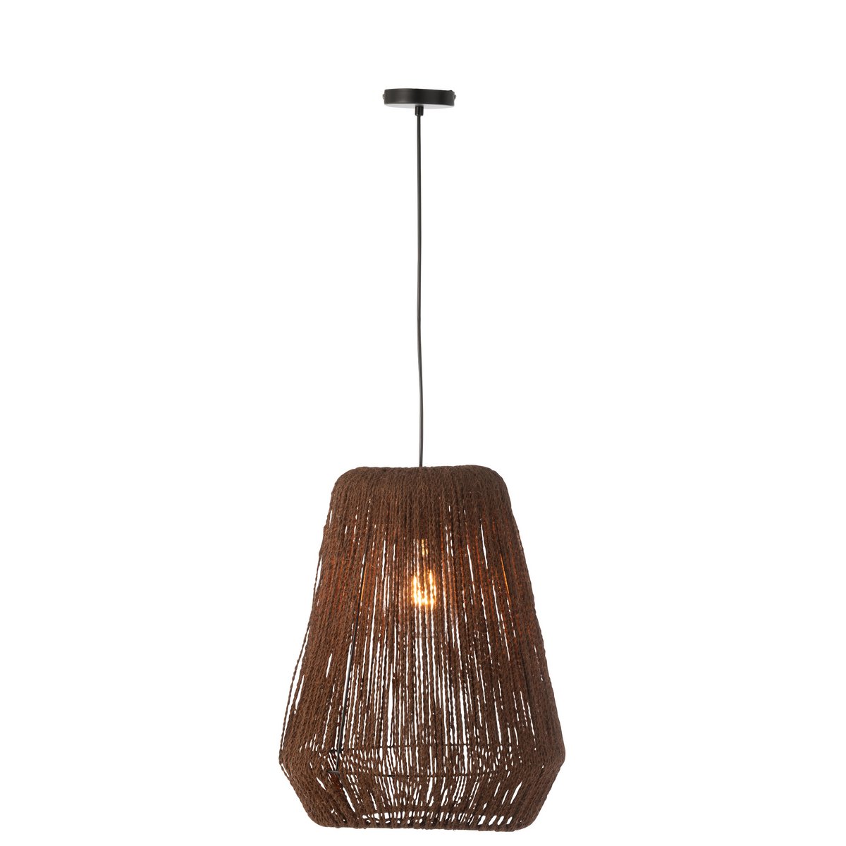 Lampe Suspendue J-Line Tresse Métal Noir - vue avant