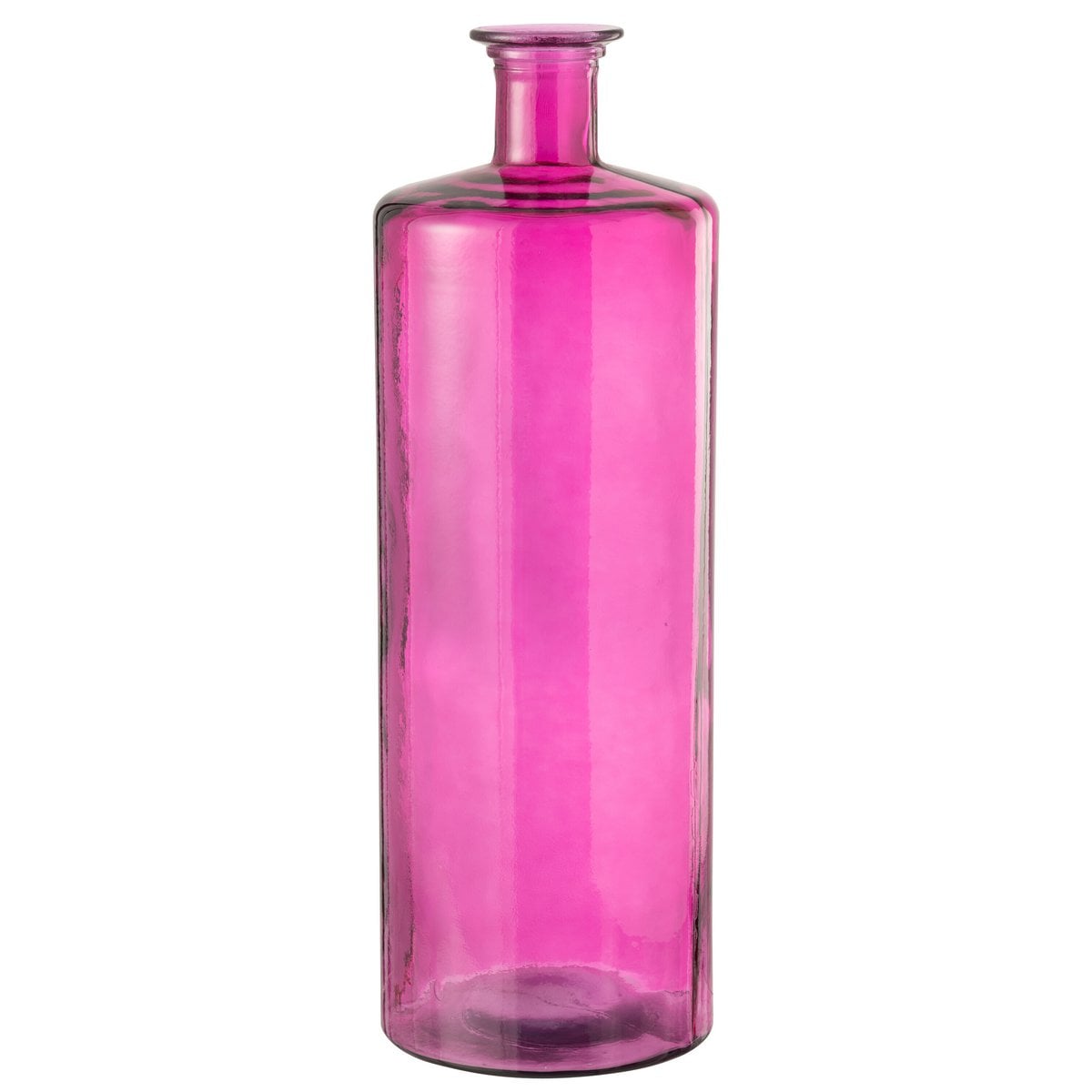 Vase bouteille J-Line en verre rose, idéal pour sublimer votre intérieur.